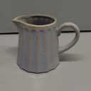 Ceramic Creamer Pitcher,17 Oz Coffee Creamer Container with Handle, Small Milk Pitcher Pourer for Sauces, Salad, Gray