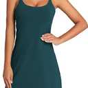 OVRUNS Women's Tennis Dress Built-in Bra & Shorts Exercise Workout Golf Athletic Dress with Pockets XL Moss