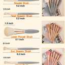 Travel Size Makeup Brushes Set, Easy-taken Mini Makeup Brush Set with Case and Mirror, Small Complete Function Cosmetic Brushes Kit Perfect for On The Go (Blue)