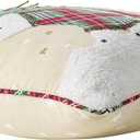 Hallmark - Decorative Throw Pillow for Couch or Bed, Holiday Home Dcor, 18" x 18", (Polar Bear, Beige)