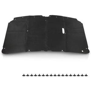 LQI Hood Insulation Pad w/ Clips Compatible with Ford F250 F350 F450 Super Duty 1999-2007 & Fit Ford Excursion 2000-2007 Black 1pc