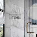 Shower Niche SMC Material 12X28Outside 14x30 in Niche for Shower Wall Shower Niches Ready for Tile Shelf Black, Inner Size: 12x28 Inch and Outer Size: 14x30 Inch