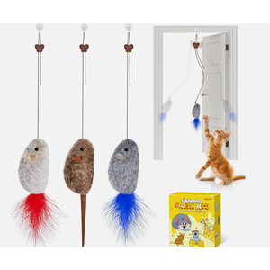 Potaroma Hanging Squeak Mice, 3 Pack