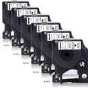 Topcolor 5-Pack 45013 Tape Compatible with Dymo 160 Label Maker Refill 1/2 Inch Black on White D1 Label Tape 45013 a45013 45013s S0720530 for LabelManager 280 160 420P 220P 210D 360D 450D, 23 Feet