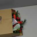 Hoteam Artificial Christmas St. Lucia Crown Saint Grapevine Christmas Wreath with 6 LED Candle Frosted Berries, Leaves and Pineal Sweden Sankta Lucia Krone Queen for Xmas Costume