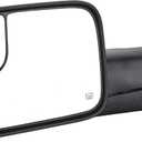 Towing Mirror Replacement Fit for 1998 1999 2000 2001 DodgeRam 1500,Ram 2500 Ram 3500.Pickup Truck Power Heated Manual folding Side View Mirror Driver Side(Only Left Side)