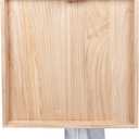 Ottoman Tray for Coffee Table Living Room Wood Serving Tray Large Wooden Square 20 Inches Rustic Torched (20" x 20" x 1.6")