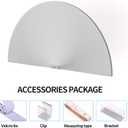 Myshade Arch Window Shades Half Circle Blackout Cellular Shades Cordless No Drill Blinds for Windows Half Moon Honeycomb Fabric No Tools Room Darkening Shades Easy Install (1PCS White 72" W X 36" H)