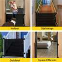Retractable Baby Gate for Stairs 33 Height, Expands up to 55 Width Safety Gate for Infants, Toddlers, Dogs & Pets Easy Install, Secure Closure, Black Mesh Design for Indoor & Outdoor Use