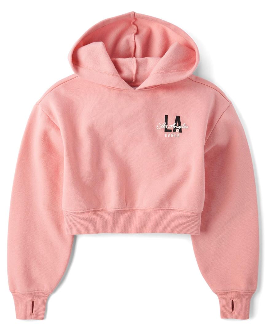 The Children's Place,Girls,Active Long Sleeve Hooded Sweatshirt,Pink Kiss,X-Large, 14