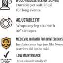 warreplica Medieval SCA LARP Reenactment Viking Wool Leg WrapsHerringbone PatternNorse Warrior Costume Accessory (Brown)