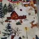 Wonnitar Christmas 2x3 Entryway Rug, Non Slip Washable Small Kitchen Rug, Soft Christmas Village Door Mat Indoor Entrance, Low Pile Xmas Throw Rug for Bathroom Bedside Holiday Decor (Beige,2'x3')