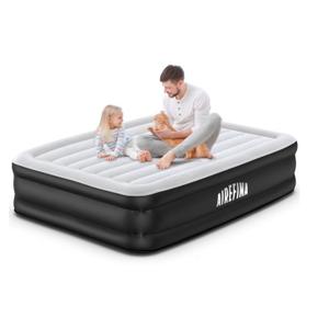 Airefina Full Size Air Mattress with Built-in Pump, Quick Self-Inflation/Deflation in 2.5 Mins, 650lb MAX