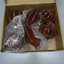 Jenaai 6 Pcs Velvet Glitter Christmas Tree Ornaments Set 3.15 Inch 3 Style Flocked Christmas Balls Ornaments Xmas Balls Decoration for Xmas Tree Decorative Party Wedding(Dark Brown)