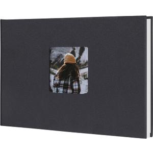Small Photo Album for Fujifilm Instax Mini Camera, Self Adhesive Albums White 30 Pages Scrap Book for 2x3 46 57 Instax Mini 12 11 9 8 7+ 99 40,Polaroid 300 Instant Camera,K-pop Photocards,Black
