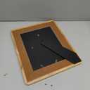 8x10 Picture Frame, Antique Nature, Black and Linen Trim, Pine Wood with Real Glass, Matted to 5x7, Vertical and Horizontal for Tabletop or Wall Hanging Display Photo Frame