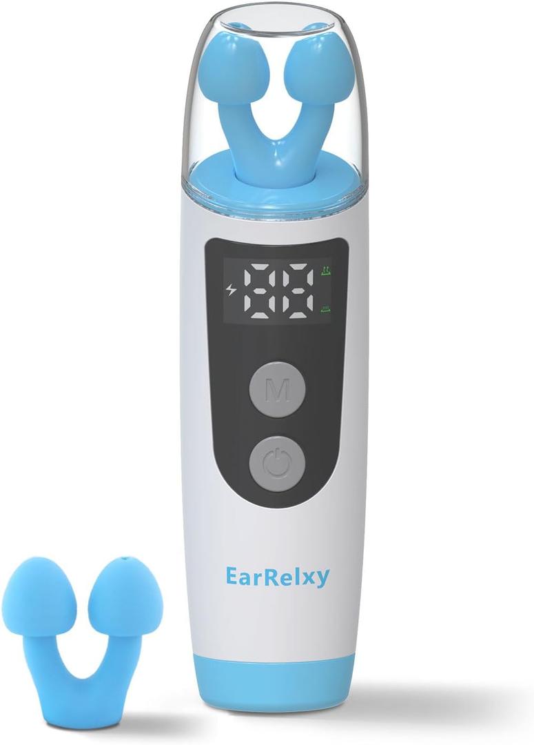 Eustachian Tube Unclogger, Safely & Naturally Ear Pressure Relief Device Pop Blocked Ears, Relief Tinnitus and Earache for Air Travel, Diving, Swimming