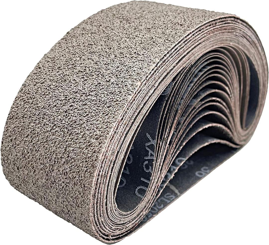 3x18 Inch Sanding Belts 36 Grit Aluminum Oxide Belt Sander Sandpaper, 10-Pack
