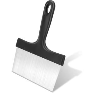 Heavy Duty Stainless Steel Grill Scraper, 3-in-1 Professional Griddle Scraper for Blackstone Grill Accessories with Comfort Grip Handle - for Flat Top Grill & Outdoor Barbecue Tools