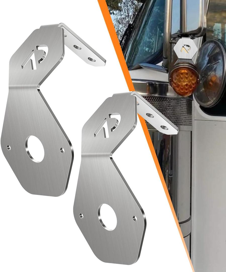 Watermelon Lights Mirror Turn Signal Mounting Bracket Angled Holder - Stainless Steel - 2PCS