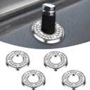 ZIMISI 4PCS Bling Car Inner Door Lock Covers, Auto Pull Rod Bolt Decoration Stickers, Rhinestones Door Lock Pull Covers, Bling Car Accessories for Mercedes-Benz A/B/C/E Class GLC GLA GLK GLA (Silver)