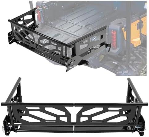 KUAFU UTV Tailgate Bed Extender Compatible with Honda Pioneer 700-4 2016+/ 1000-5 2016+ Cargo Tailgate Gate Accessories Cargo Tailgate Extender Black