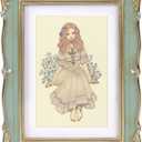 PHAREGE Vintage Picture Frame 5x7 Mint Green Gold, 5 by 7 Ornate Decorative Antique Frame with Mat for 4x6 Photo, Fancy Matted Frame for Desktop or Wall, Horizontal or Vertical