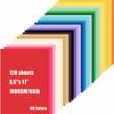 120 Sheets Colored CardStock Printer Paper 8.27 x 11.6 - 30 Assorted Colors 180 GSM Double Sided Cardstock Colored Paper for Scrapbook Invitations DIY Crafts Cards Making