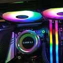 LIAN LI Galahad AIO Cooler 240mm Radiator Liquid CPU Cooler RGB All-in-One Water Cooling System, LGA1700 Bracket, AMD AM5/AM4 Intel LGA1200/115X/2011/2066 Compatible (240mm Black) (Renewed)