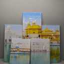 Wall Art Golden Temple Canvas Printed Amritsar Sikhism Painting Wall Decor Picture Religion Poster Framed Office Home Living Room Decoration Ready to Hang(60''Wx32''H) (32L" x 12W", Artwork-33)