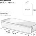 2 Pack Document Storage Clear Plastic Storage Boxes with Lids Stackable Storage Bins Paper Storage Box Containers for Organizing A4 File Paper Document Photo Scrapbook Craft Storage White