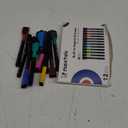 maxtek Magnetic Whiteboard Markers - 12 Count Colorful Fine Tip Dry Erase Markers with Eraser for Kids, Low Odor Thin Markers for Calendar Boards