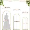 Wedding Arch, Metal Arch Backdrop Stand, Balloon Arch Stand Wedding Frame for Ceremony Decoration (Gold, 6FT, 5FT, 4FT Arch Backdrop)