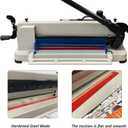 HFS(R) Heavy Duty Guillotine Paper Cutter 400 Sheet Capacity | Solid Steel Construction (A4-12'' Paper Cutter)