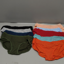 Eiggam Women's Cotton Bikini Panties,High-Cut Full Coverage Stretch Cool Underwear for Women (Multicoloured A - 10 Pack)