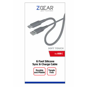 ZGear® 6 Foot Silicone Rubber Sync & Charge Cable