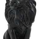 12" Crown Lion King Statue Decor, The King of Beasts - Statue Decoration for Home/Study/Living Room, Great Collectible Figurines, Best Gift for The Man,Iarge Size Black Golden Color