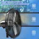 20'' Outdoor Pedestal Fan, 4 Speed Oscillating Pedestal Fan with All Sealed Brushless DC Motor, Outdoor Fans for Patios Waterproof, Heavy Duty Industrial Fan for Commercial, Garage, Warehouse, Factory