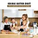 2 x Edible Luster Dust,Rose Gold Luster Dust 12g Food Grade Metallic Shimmer,Edible Glitter for Desserts Cake Decorating, Baking, Fondant, Chocolate, Candy, Drinks, Cookies, Vegan