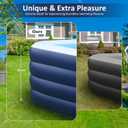 Inflatable Pool for Kids and Adults with No Collapse, 100" X 60" X 30" Deepened Swimming Pool for Toddlers, Outdoor, Garden, Backyard