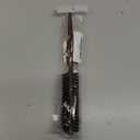 Small Boar Bristle Round Brush for Blow Drying, Styling - Wooden Handle, Soft Natural Bristles for Short/Thin Hair, Women and Men's Beard