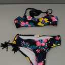 Kanu Surf Girls' Willow V-Neck Bikini Beach Sport 2-Piece Swimsuit (6X, Brooke Black)