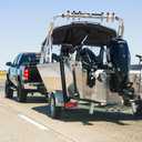 Retractable Transom Boat Tie Down Straps Boat Trailer Tie Down Strap 2x43-Inch, 2500lbs Break Strength with Quick Release Lock (Plastic)