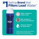 PUR PLUS 30-Cup Water Filter Dispenser with 1 Lead-Reducing PUR PLUS Filter, Dishwasher Safe, Powerful Filtration, Large Capacity with Slim, Space-Saving Design, White (DS1811Z)
