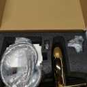 Polish Gold Touchless Bathroom Sink Faucet - Automatic Motion Sensor Battery Opertated with Temperature Mixing Valve for Commercial Lavatory (Polish Gold)