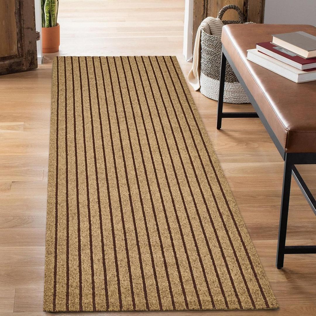 2' x 6' Runner Rugs with Rubber Backing, Outdoor Indoor Utility Non Slip Carpet Rug Runner for Hallway, Custom Size Area Rugs Mat for Entryway Balcony Patio Kitchen Garage Stair Laundry