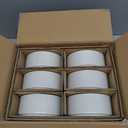 famiware Star Cereal Bowl Set, Soup Bowls Set of 6, Double Reactive Glaze, Stackable, 23oz Deep Bowls Suitable for Cereal, Popcorn, Oatmeal, Dessert - Dishwasher and Microwave Safe, Matte White