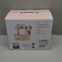 Magicfly Mini Sewing Machine with Extension Table, Dual Speed Portable Sewing Machine for Beginners with Light, Sewing Kit for Household Use, Pink