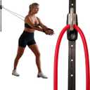 Space Saver Gym Resistance Bands Exercise Equipment for at Home Fitness Workout | Resistance Band Wall Anchor for Kinetic Bands with 1 Rail, 1 Rail Car