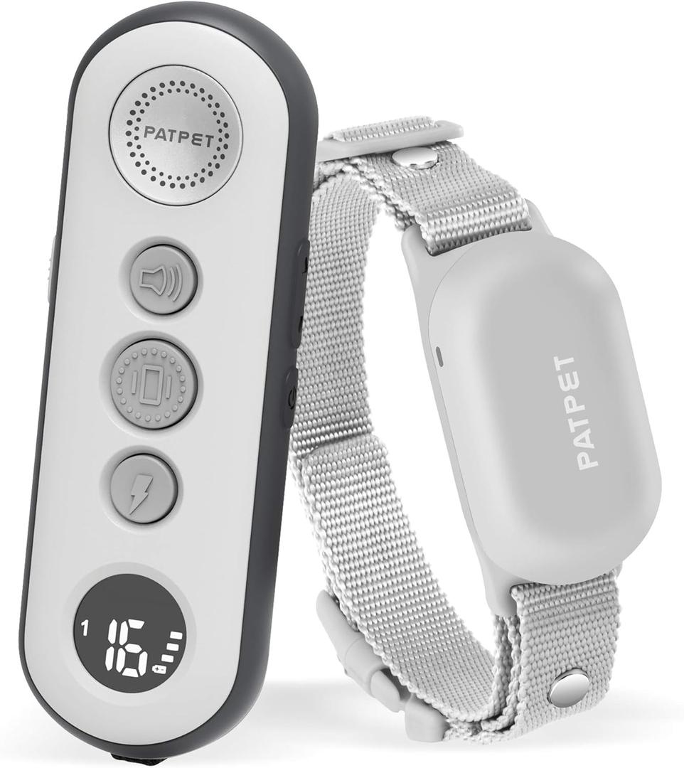 PATPET Dog Training Collar with Remote - Electric Dog Shock Collars for Small Medium Large Dogs, 3 Adjustable Safe Modes Rechargeable Waterproof E Collar for Dogs (8-120 lbs)